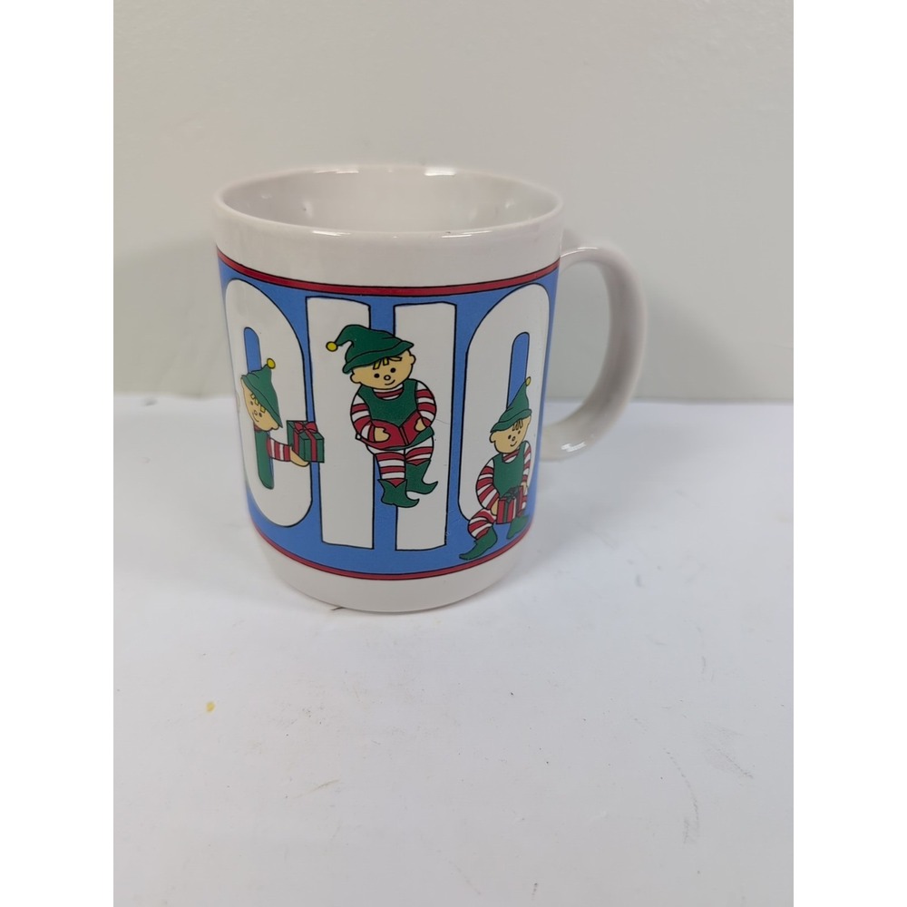 Vintage Telco Creations HoHoHo Mug Cup Funny Playful Christmas Holiday Elf 1988